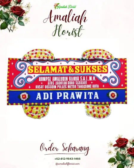 Papan Bunga Ucapan Selamat Trate